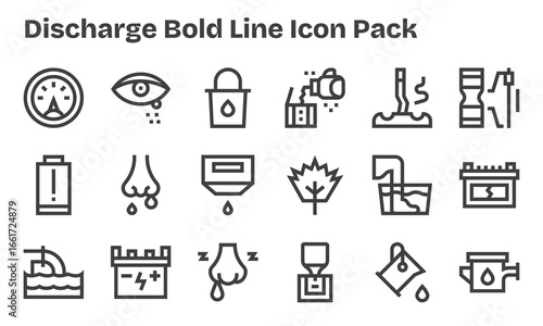 18 Bold Line Designs - Discharge Vector Icons