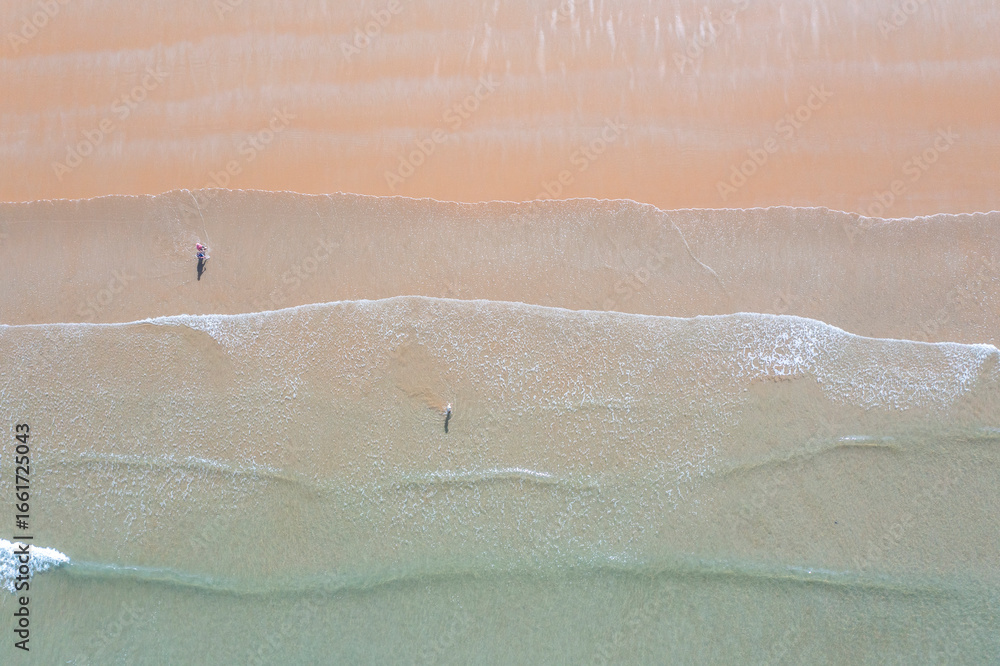 Fototapeta premium Aerial drone view of waves