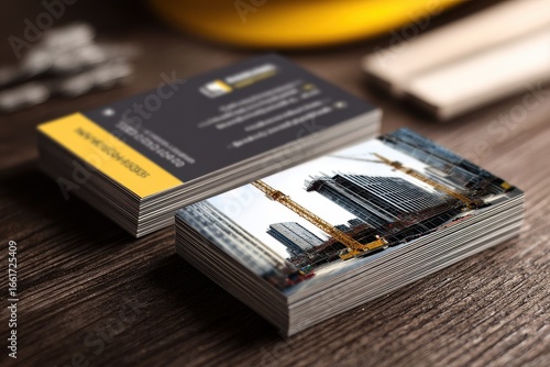 Construction Business Cards: Modern Design