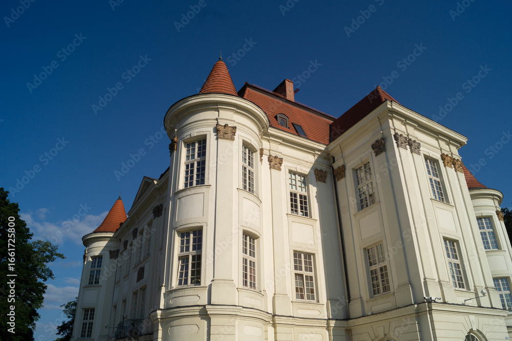 Obraz premium Wroclaw, PL - August, 01, 2025: Lesnica Castle in summer day