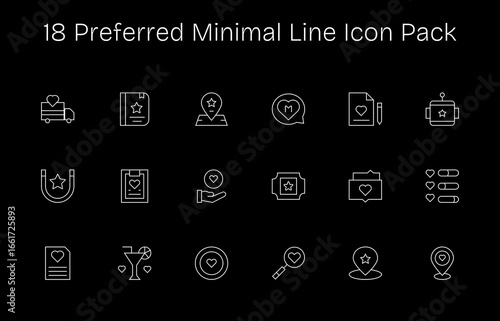 Preferred Design Icons - 18 in Minimal Line Style