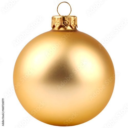 golden christmas ball, gold christmas ornament png