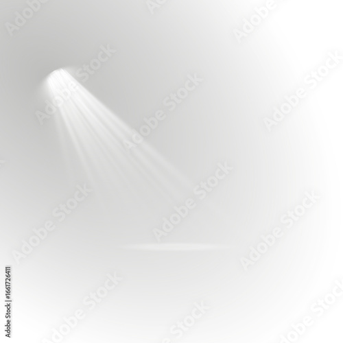 png abstract spotlight with glowing bright stage light beam projection shiny decoration theatre scene studio transparent space concert empty spot disco festive glittering event design