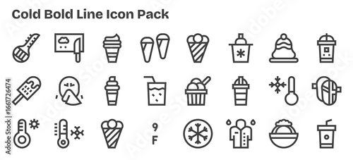 24 Bold Outline Icons - Cold Graphics