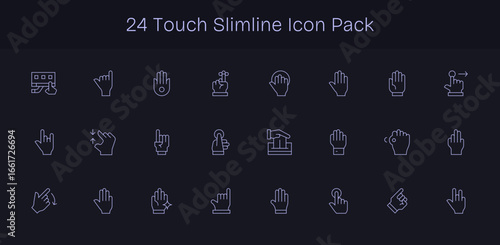 Touch Visual Pack - 24 Slim Line Icons