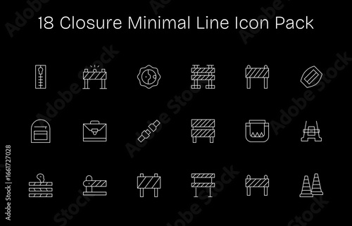 18 Icons for Closure in Minimal Line Format