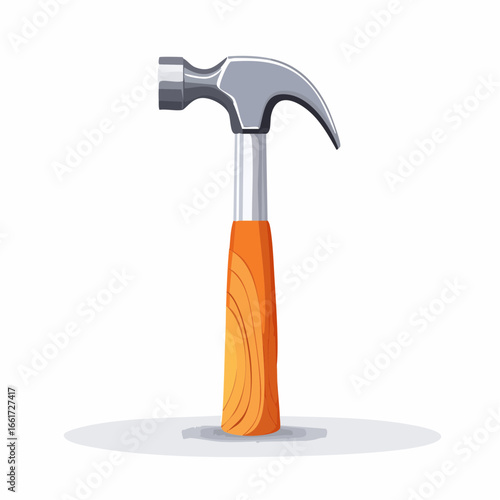 Claw hammer with wooden handle essential tool for construction and repair