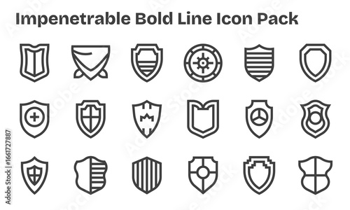 Impenetrable - 18 Bold Line Vector Illustrations