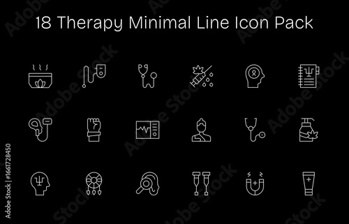 Therapy Visual Pack - 18 Minimal Line Icons