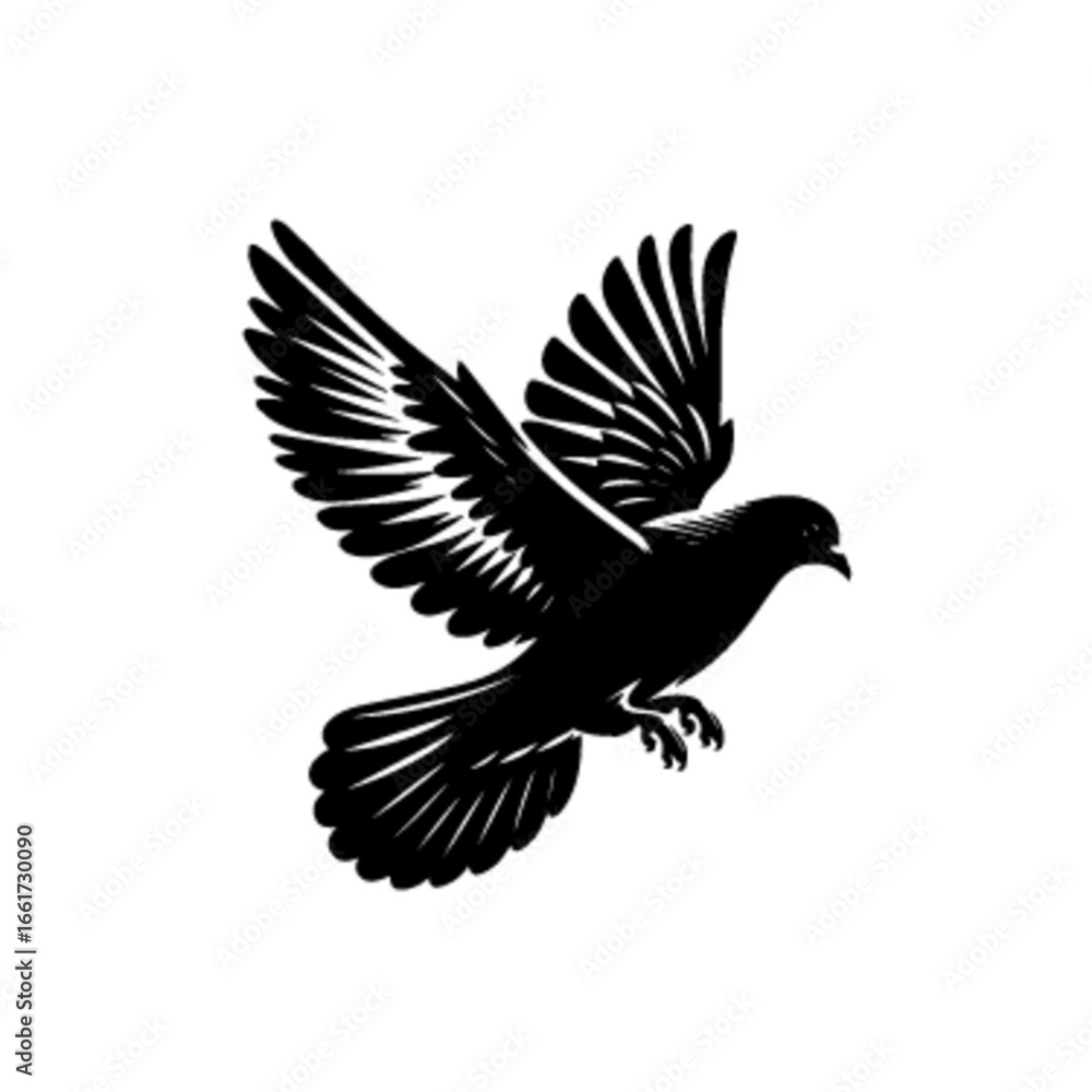 Obraz premium Elegant Pigeon Bird Vector Illustration