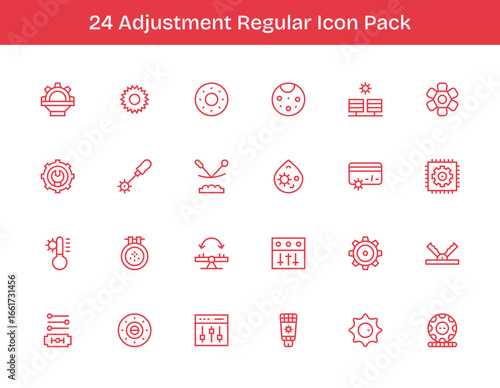Adjustment Design Icons - 24 in Regular Outline Style