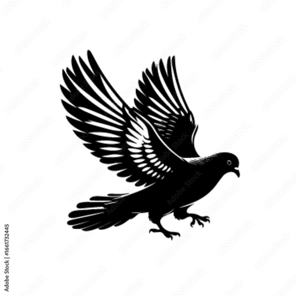 Obraz premium Beautiful Pigeon Bird Vector Illustration