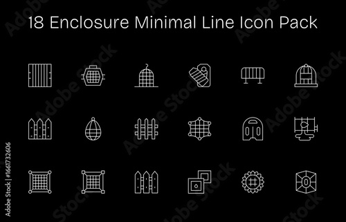 Enclosure Visual Pack - 18 Minimal Line Icons