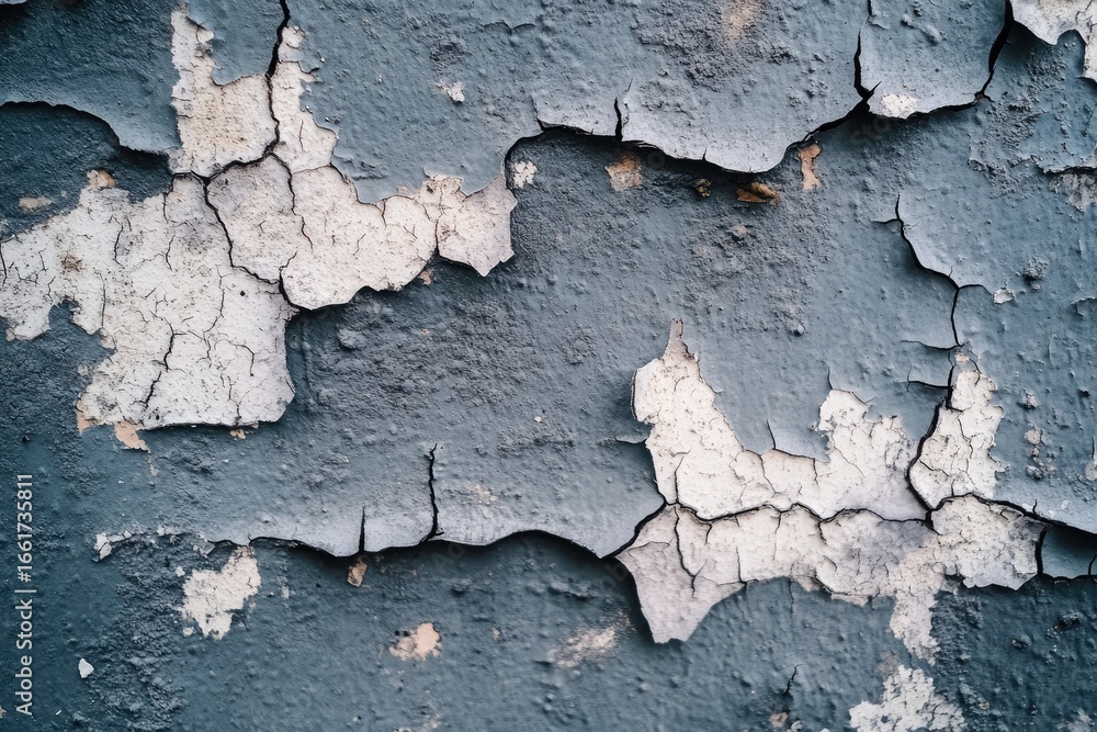 Fototapeta premium Cracked, peeling paint on a wall (2)