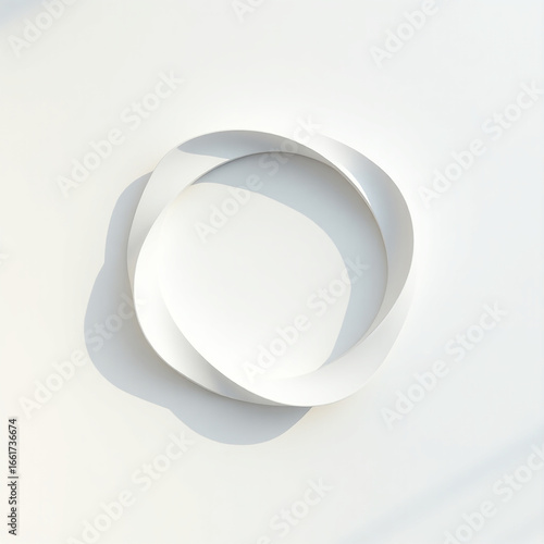 Empty white round dish for food or medicine pills, isolated on a white background