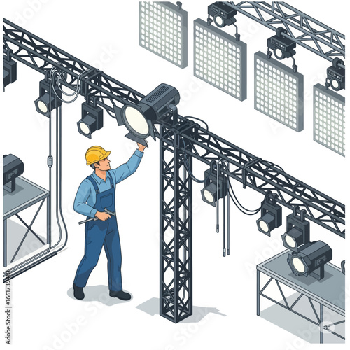 Event Lighting Setup: Professional Installing Stage Lights