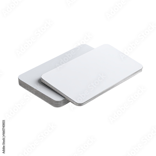 Stack of Blank White Cards rounded corners