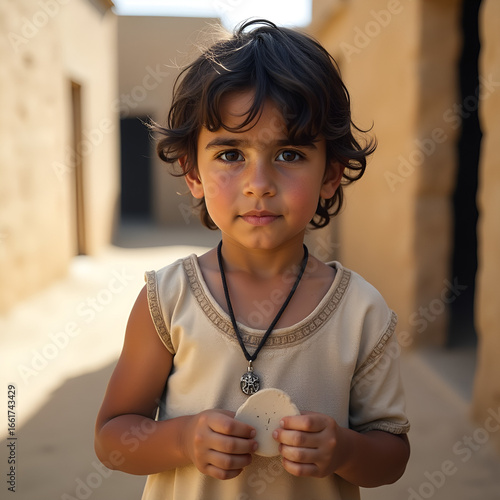 Sumerian child group creating clay tablets in Iraq traditional artisanship cultural heritage ethnic diversity educational history ancient civilization craftsmanship community workshops