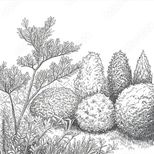 Bush and Shrub Silhouette Vector Pack  Grass, Plant, Foliage, Landscape Elements, Garden Nature Clipart for Design & Print