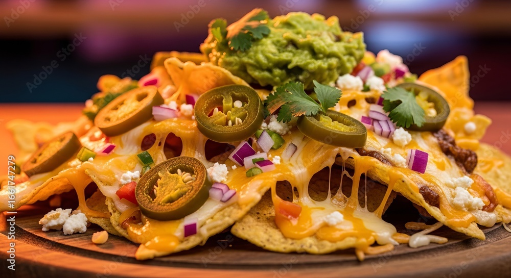 Fototapeta premium Hot Grilled Cheese Sandwich with Melted Cheese Pull – Close Up 