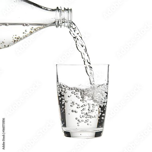 Wallpaper Mural Pouring Clear Water from Bottle, Refreshing Hydration Concept Torontodigital.ca