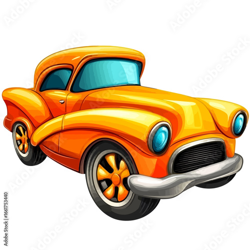 retro car headlight vector