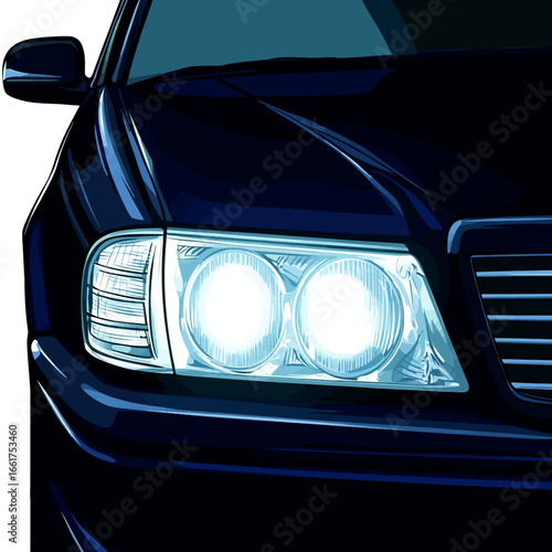 classic car headlight