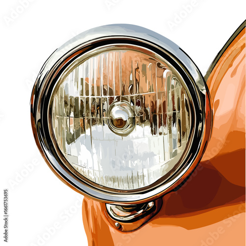 classic car headlight