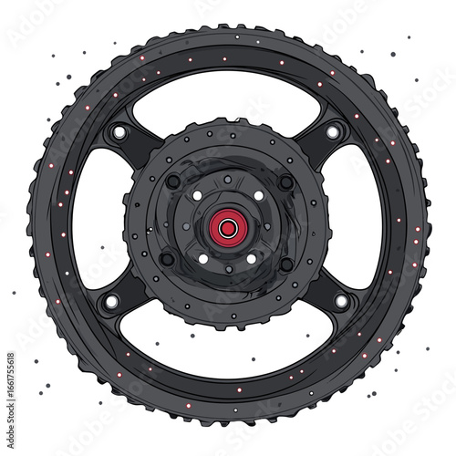 Disk brake isolated on white 