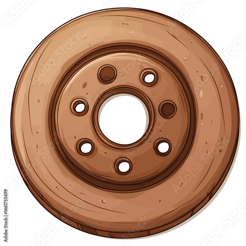Disk brake on a white background 