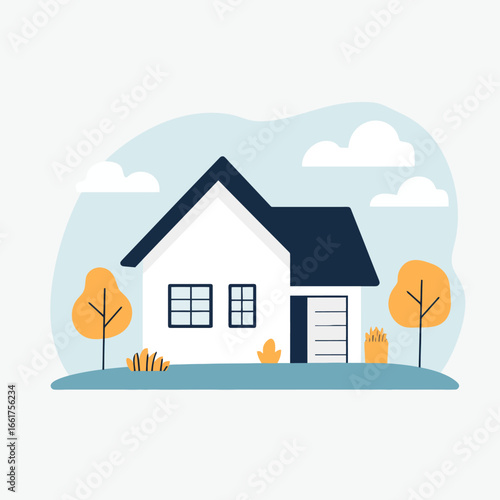 Dollhouse isolated on white background 