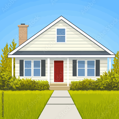 Dollhouse on a white 