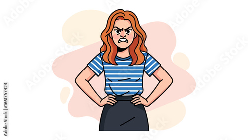 Frustrated Woman Expressing Anger: Depicting a woman, her face contorted with an expression of intense displeasure.