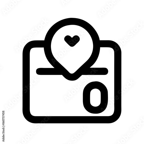 Favorite location pin icon vector illustration for gps navigation and map pointer travel destination design