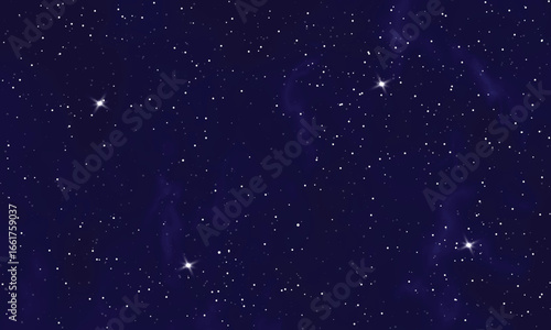 Colorful galaxy night sky vector background with milky way, nebula, stardust, and shining stars