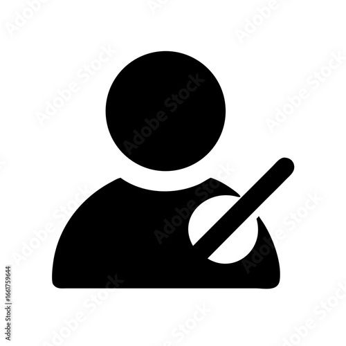 Remove user account profile delete member icon person symbol silhouette vector graphic illustration design