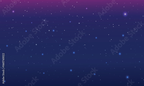 Colorful galaxy night sky vector background with milky way, nebula, stardust, and shining stars