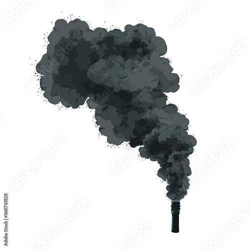 Exhaust pipe isolated white background 