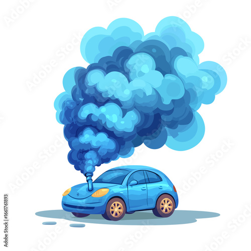 Blue old car