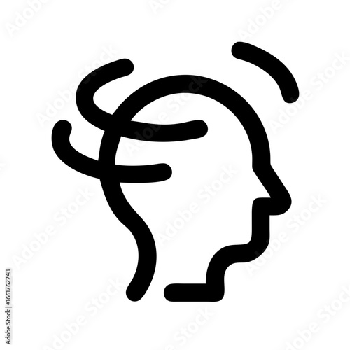 Headache dizziness vertigo confusion mental health brain fog symptom health problem medical condition concept