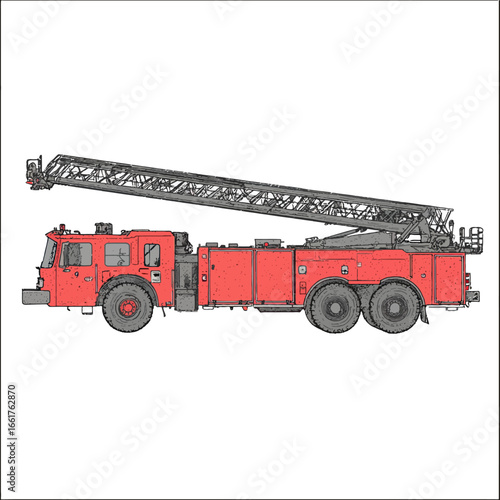 vector fire truck