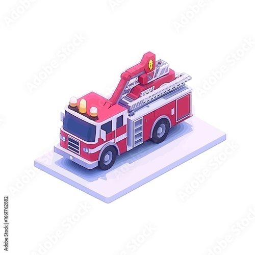 Firetruck isolated 