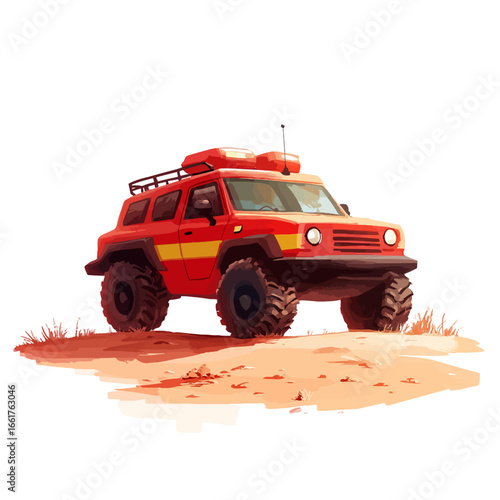 Firetruck isolated on white 