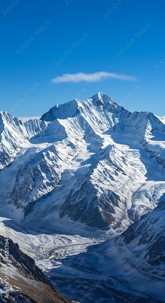 Obraz premium Snowy Mountain Peaks