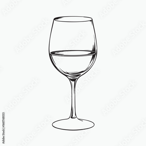 wine glass isolated on white