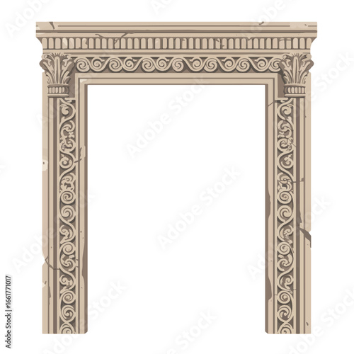Ornate Stone Archway Design.