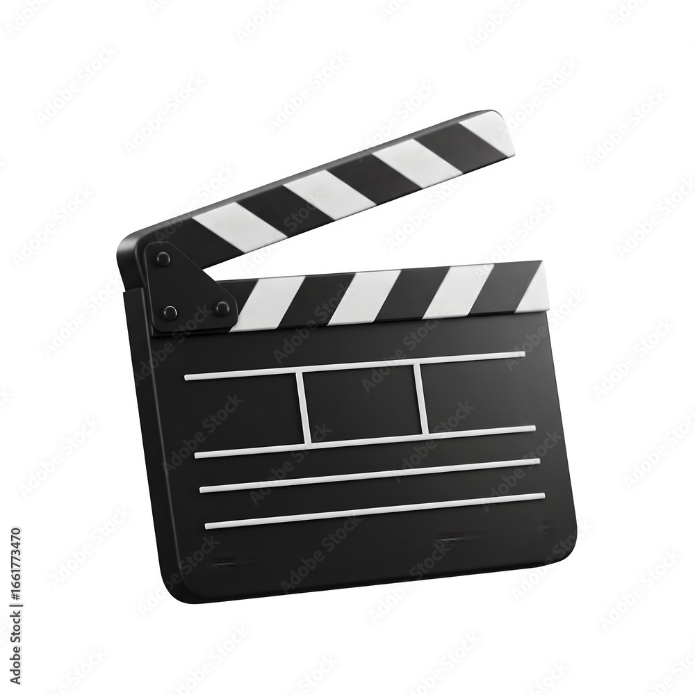 Fototapeta premium film slate on white background