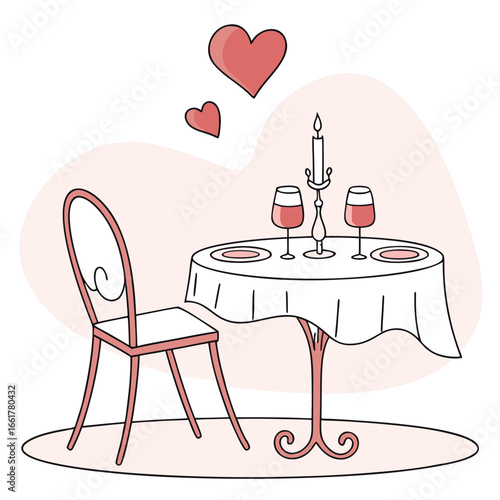 romantic dinner setting