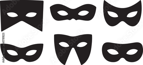 Black masquerade masks eye masks costume accessories