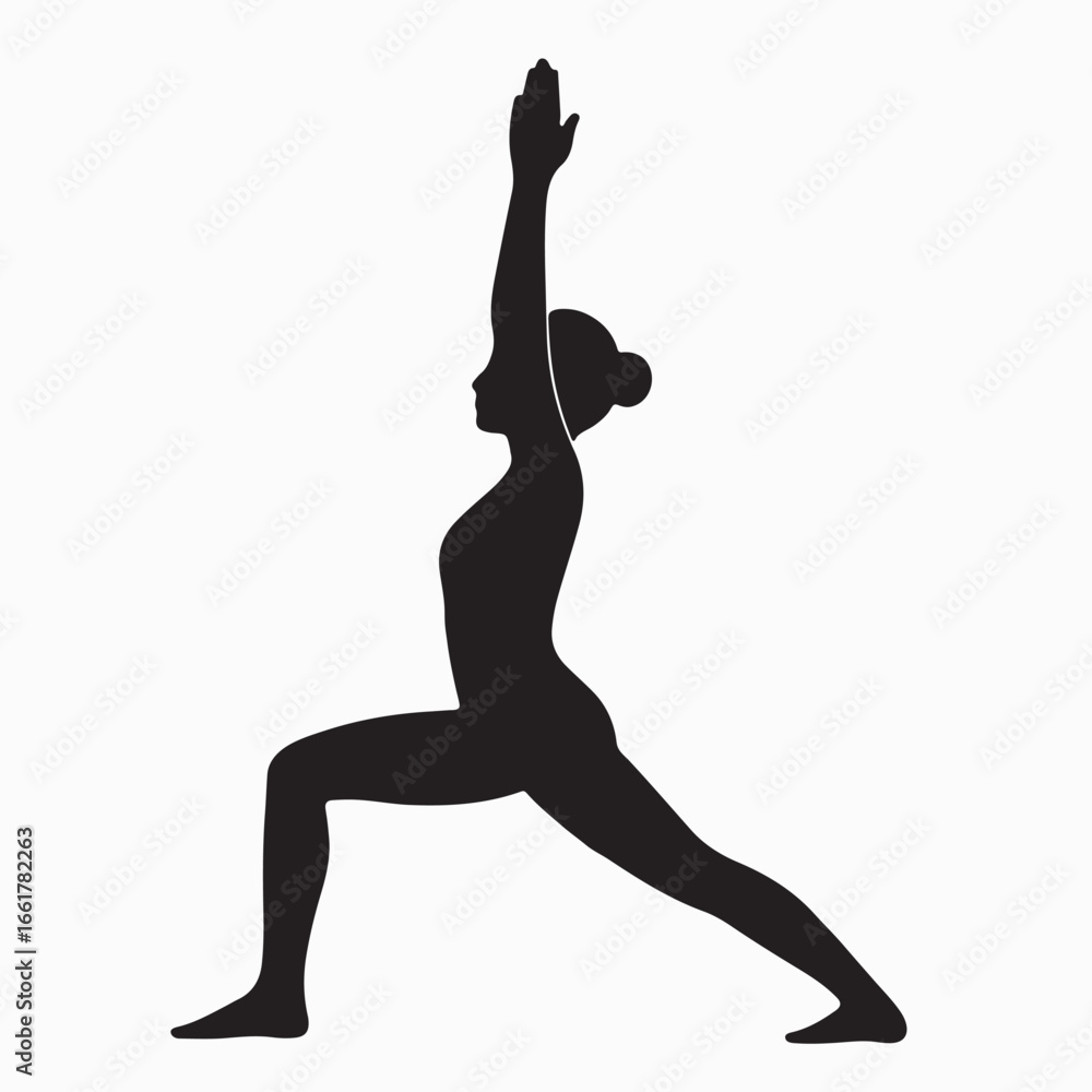Fototapeta premium Black and White Yoga Pose Illustration